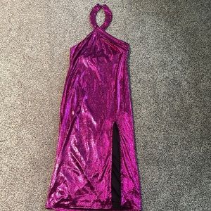 Lulus pink halter slip dress